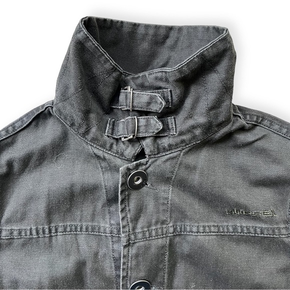 RARE Vintage Diesel Olive Green Military Field Jacket, sz Small - Picture 5 of 12